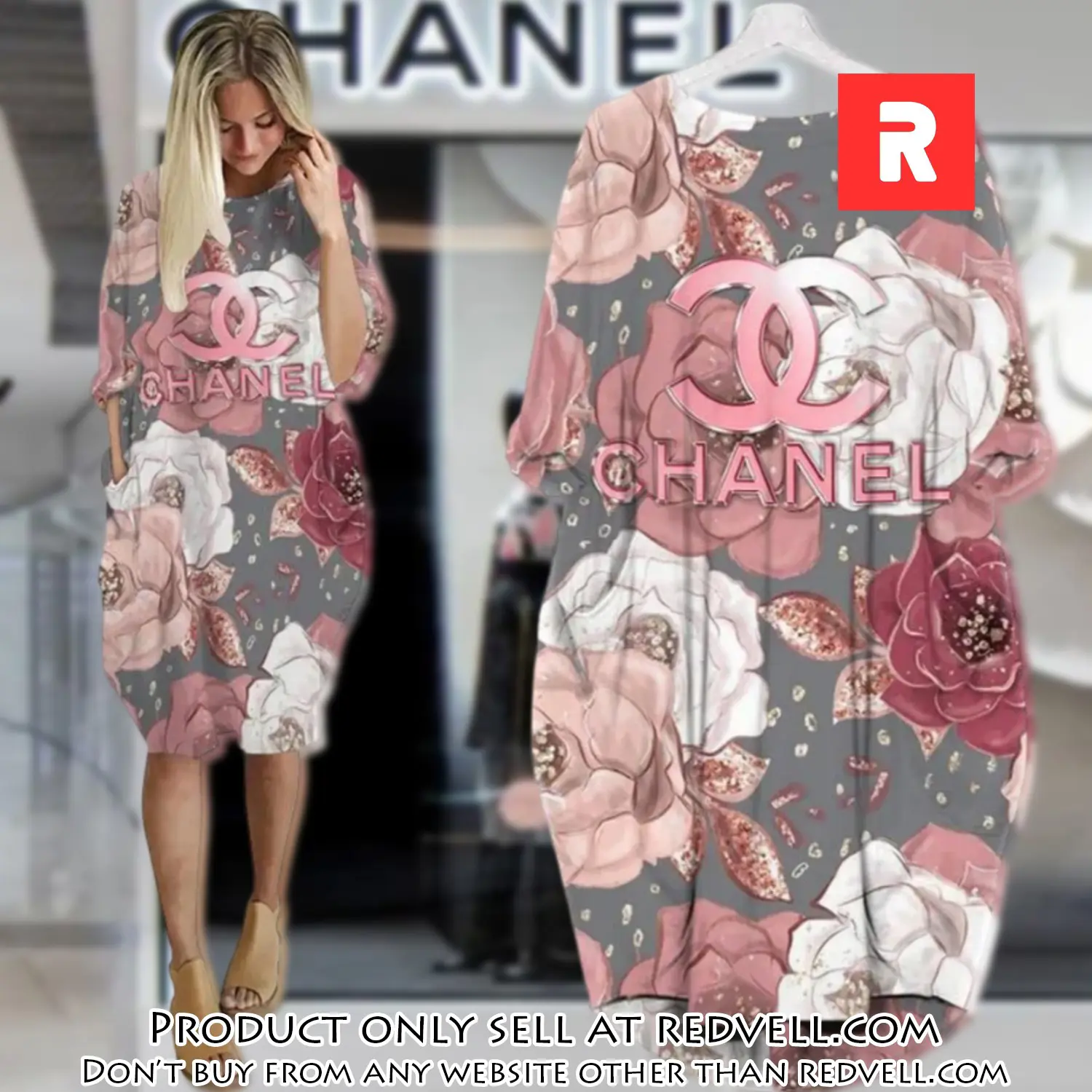 Chanel flower batwing pocket dress luxury brand for women pd079 rv4838985